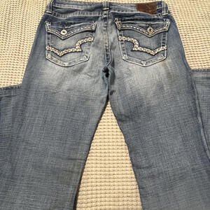 Big Star women's Maddie Bootcut embroidered flap pockets mid rise 32x30 y2k logo